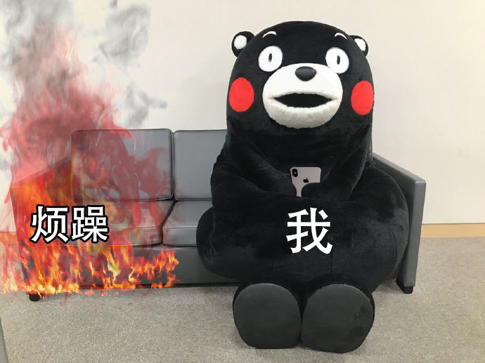 心情烦闷的熊本熊，别来打扰我