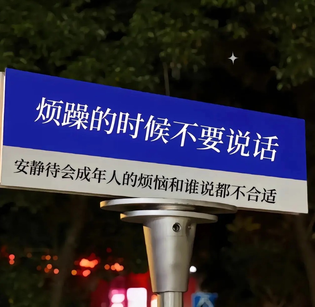 烦躁的时候别说话，成年人的烦恼和谁说都不合适