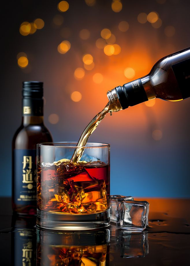 向杯子里倒酒的图片