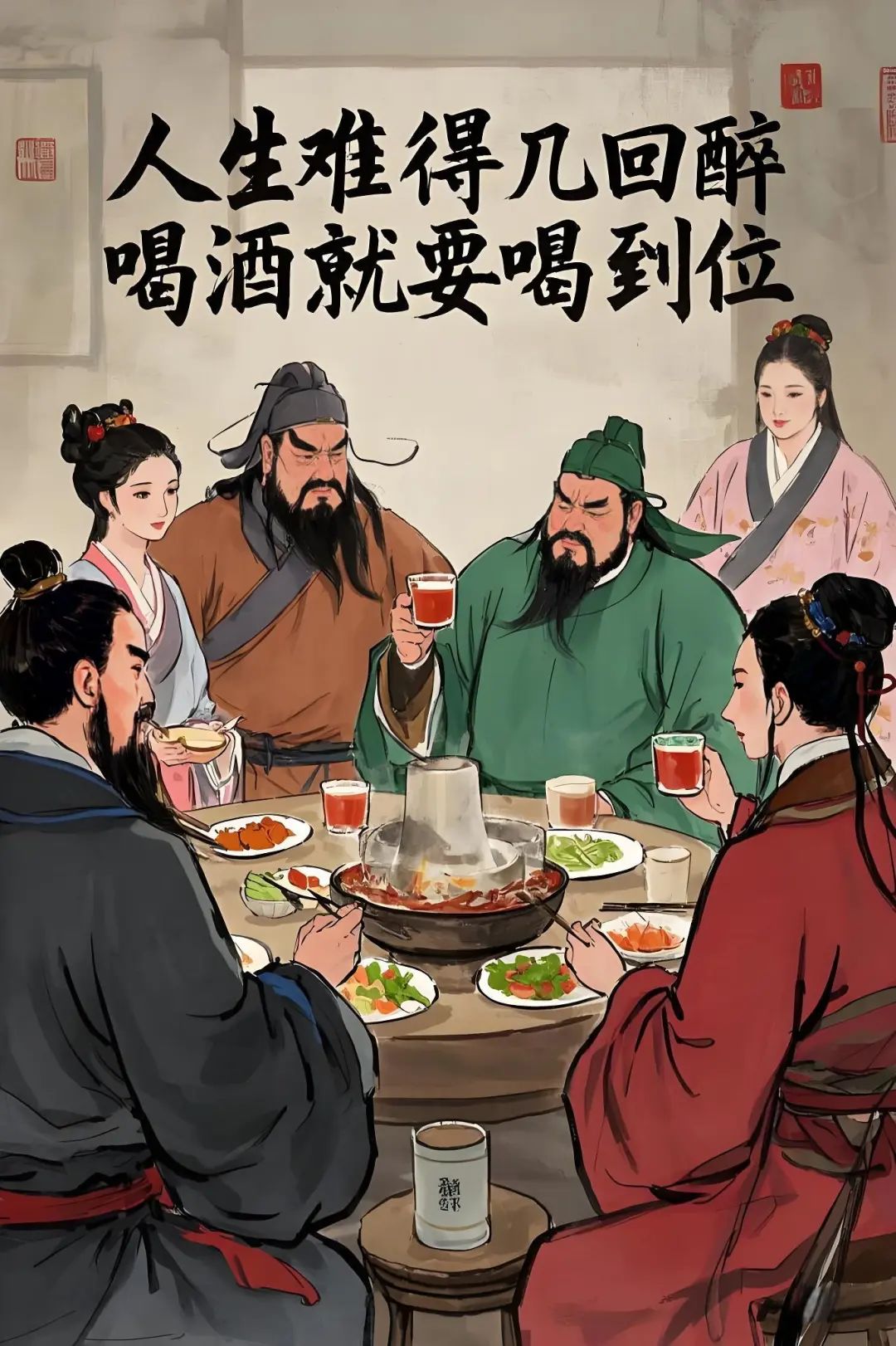 人生难得几回醉，喝酒就要喝到位