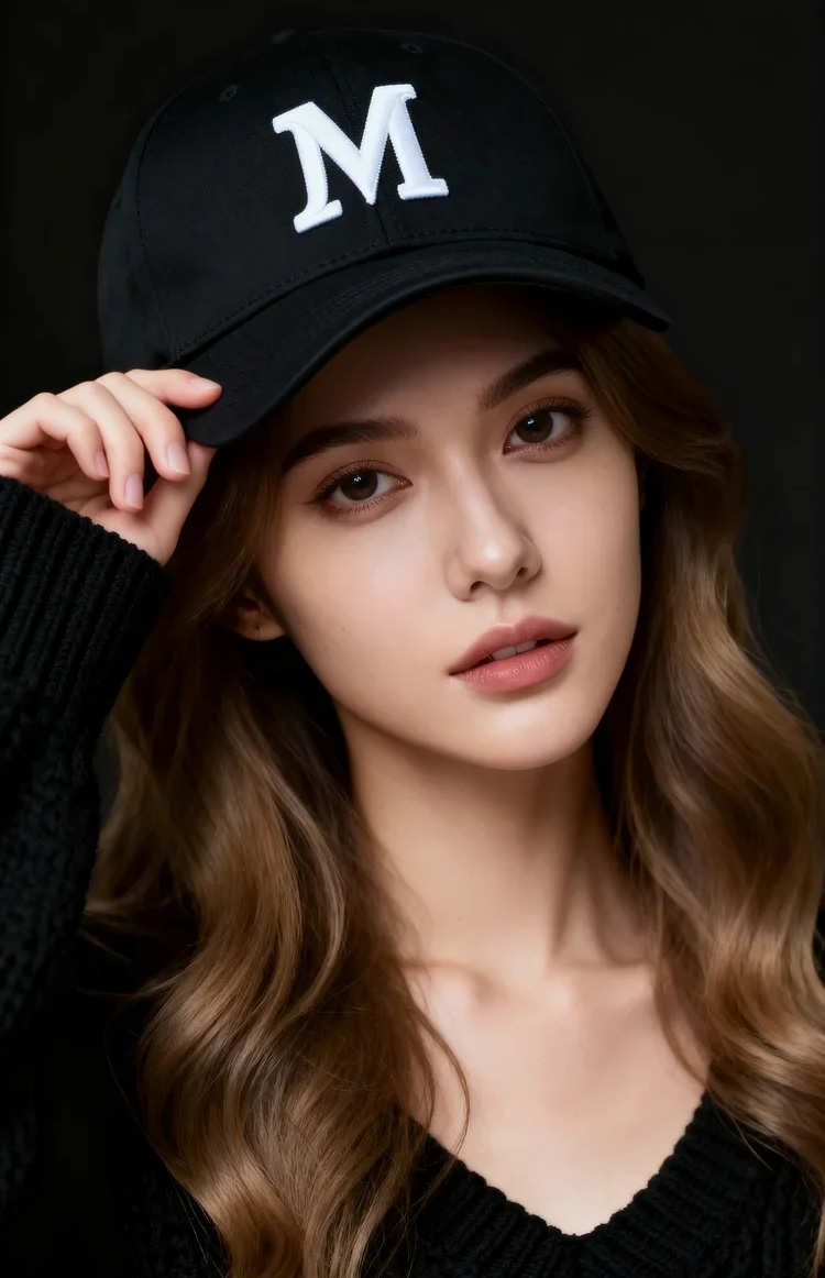 戴帽子超好看的金发美女