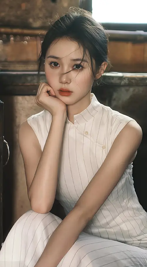 眉眼含情，这是旧时光里的清冷美人