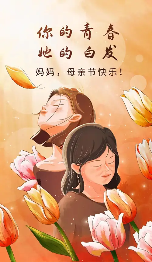 感恩母亲节美图：她用白发，换了我的岁岁年年