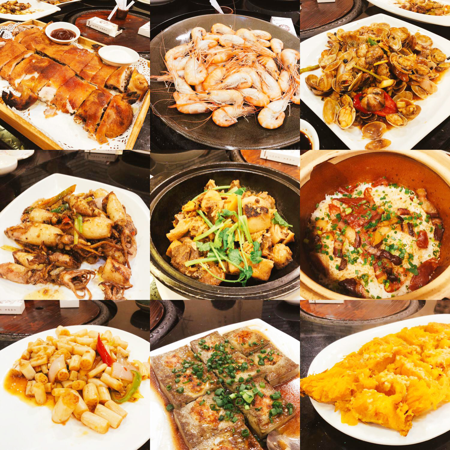九宫格的美食大餐图片
