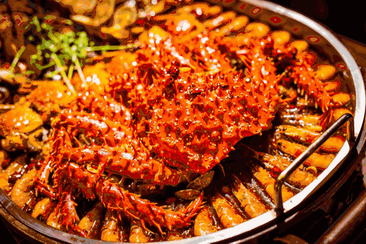 最土豪的海鲜大餐动图