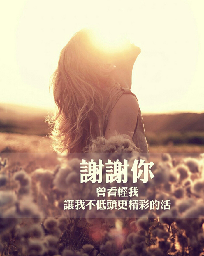 谢谢你曾看轻我，让我不低头活得更精彩