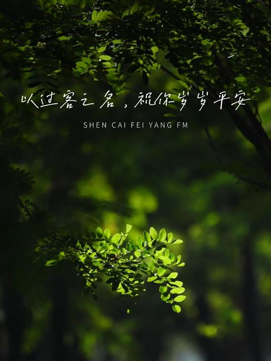 以过客之名，祝你岁岁平安