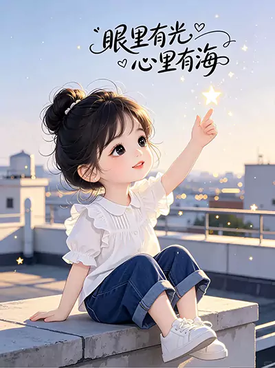 AI绘画-做一个开心快乐的小女人