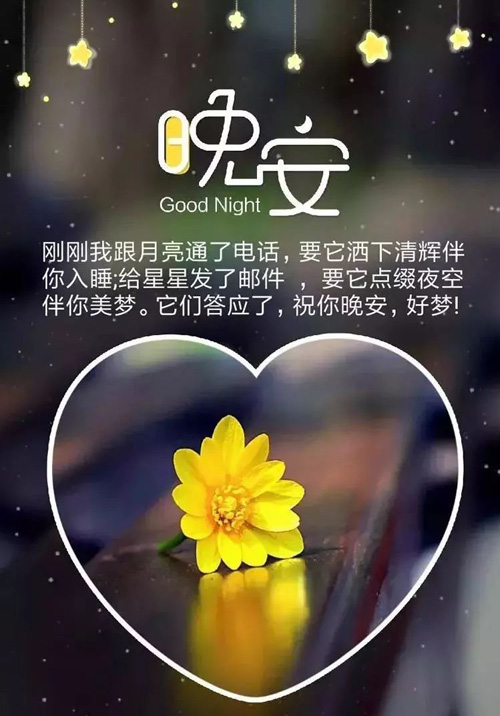 比较温馨的晚安祝福图片