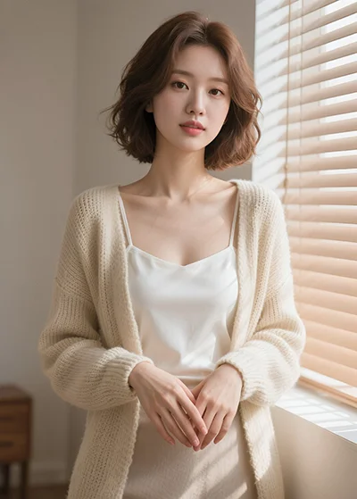 阳光清秀的居家美女