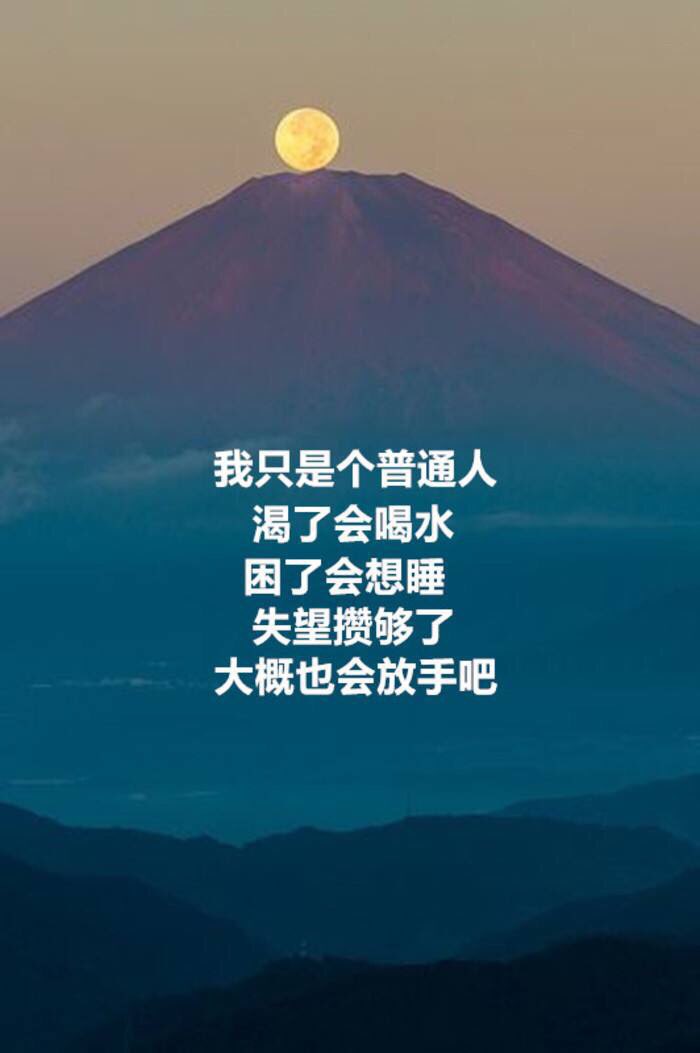我只是个普通人，失望攒够了也会放手