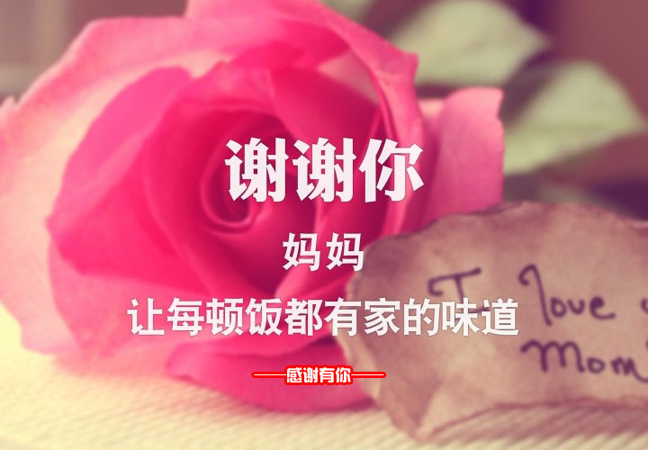 谢谢妈妈，让每顿饭都有家的味道