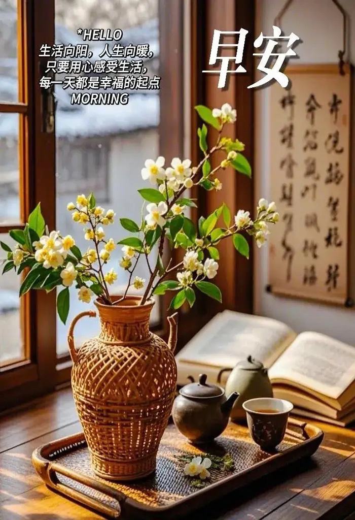 早上好的励志美图-生活向阳，人生向暖