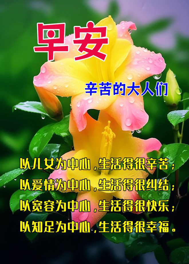早安寄语：以宽容为中心，生活会过得很快乐