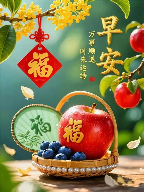 给朋友的早上好祝福，愿你万事顺遂，时来运转