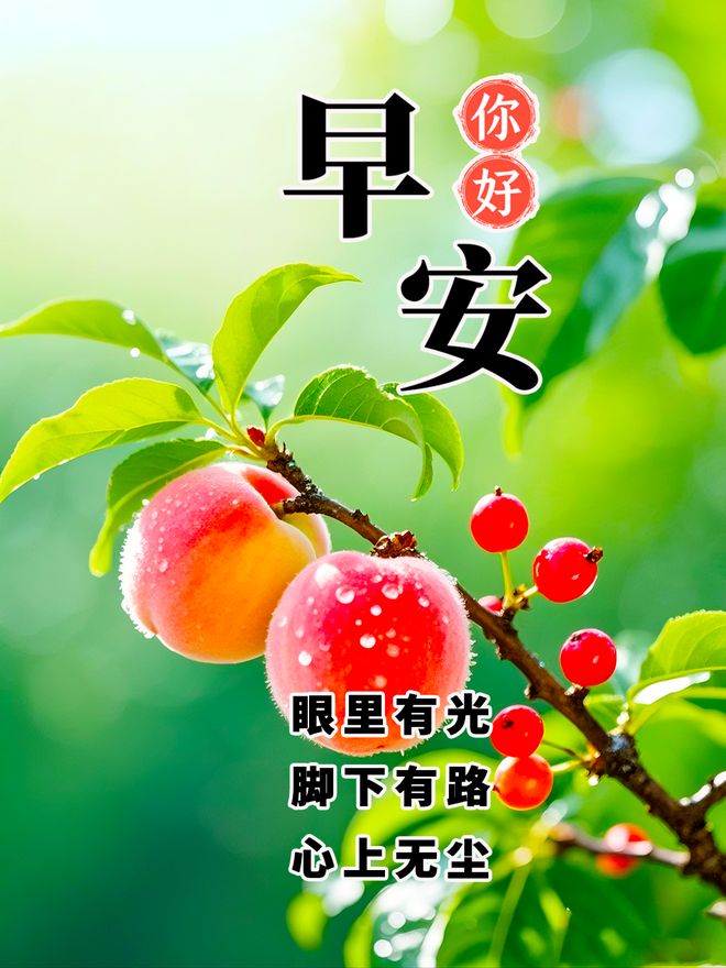 早上好！愿你眼里有光，脚下有路，心上无尘