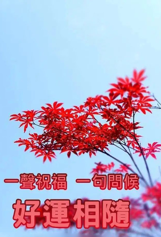 给你一声问候与祝福，愿你好运相随