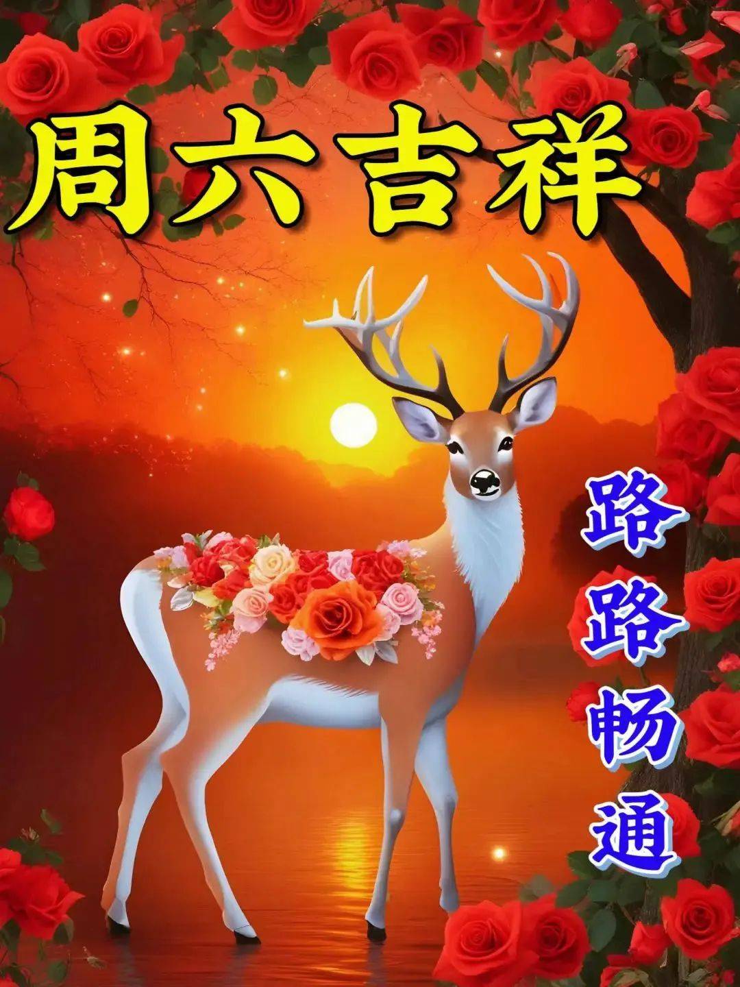 周六吉祥，愿你的人生路路畅通