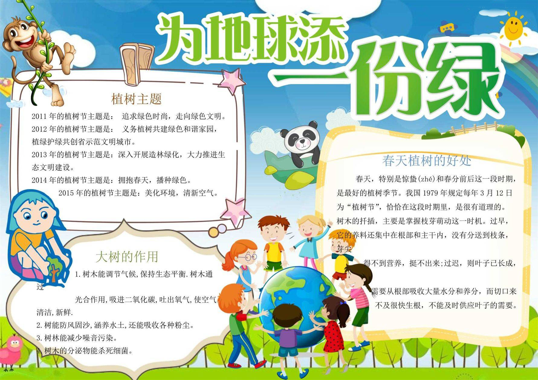 为地球添一份绿，春天植树都有哪些好处